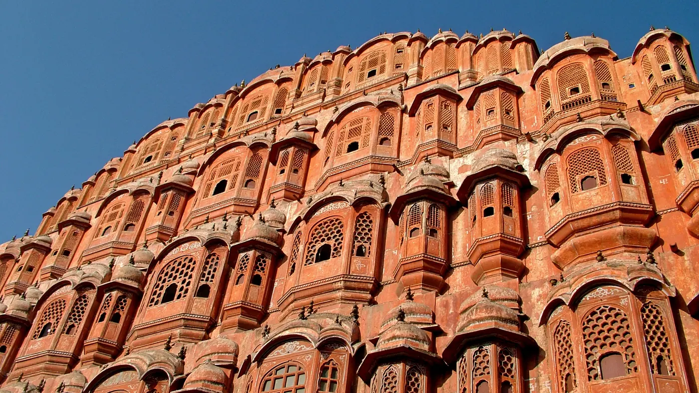 La fachada de celosias del Hawa Mahal, Jaipur