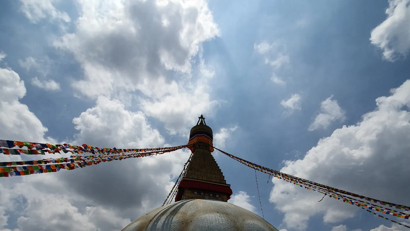 La gran estupa de Boudhanath, Katmandú